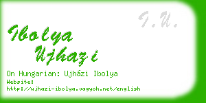 ibolya ujhazi business card