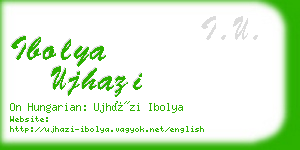 ibolya ujhazi business card